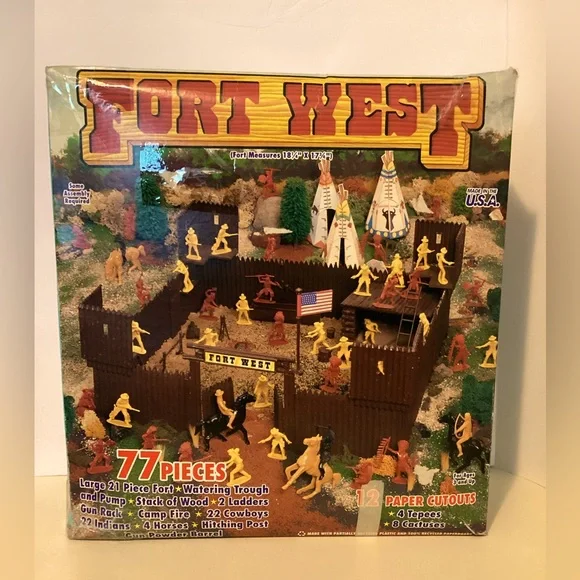 Fort West Cowboys and Indians play set by Tim Mee Toys